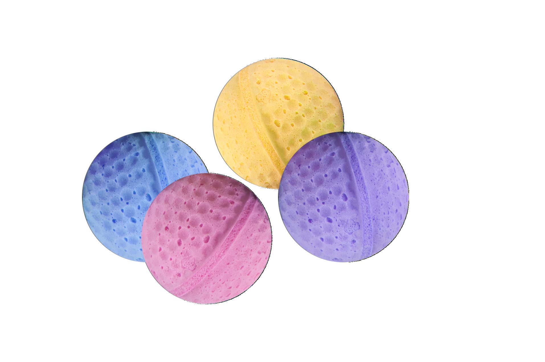 لعبة فلامنجو للقطط من كارلي، 4 كرات إسفنجية قطر 4 سم، كرات إسفنجية بألوان متنوعة، 4 قطع