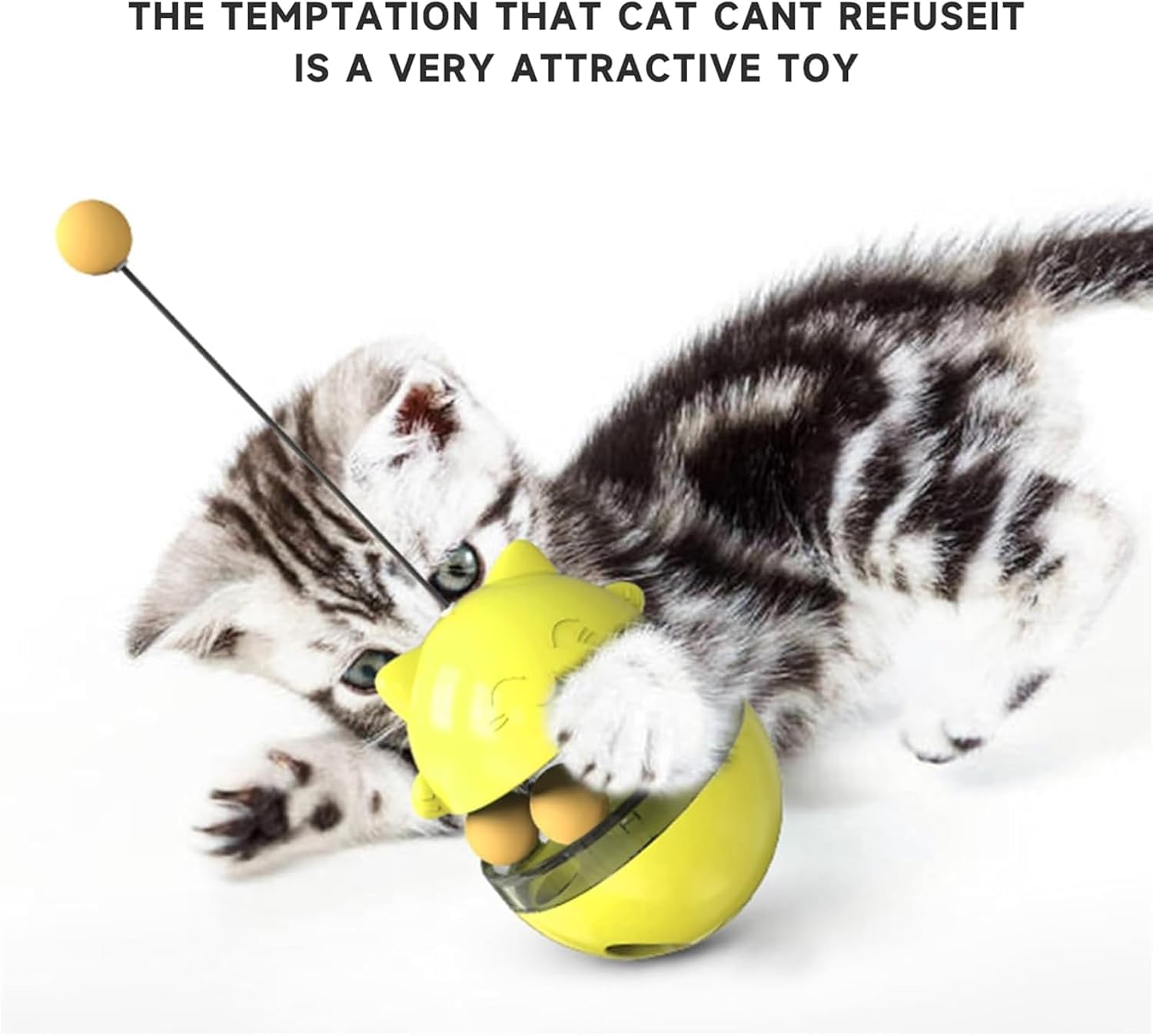 لعبة موزع حلوى القطط من اواسيسجالور - لعبة تفاعلية للقطط وكرة حلوى القطط، وحدة تغذية احجية تفاعلية للقطط، لعبة احجية طعام القطط، مناسبة لجميع انواع القطط والكلاب الاليفة الصغيرة