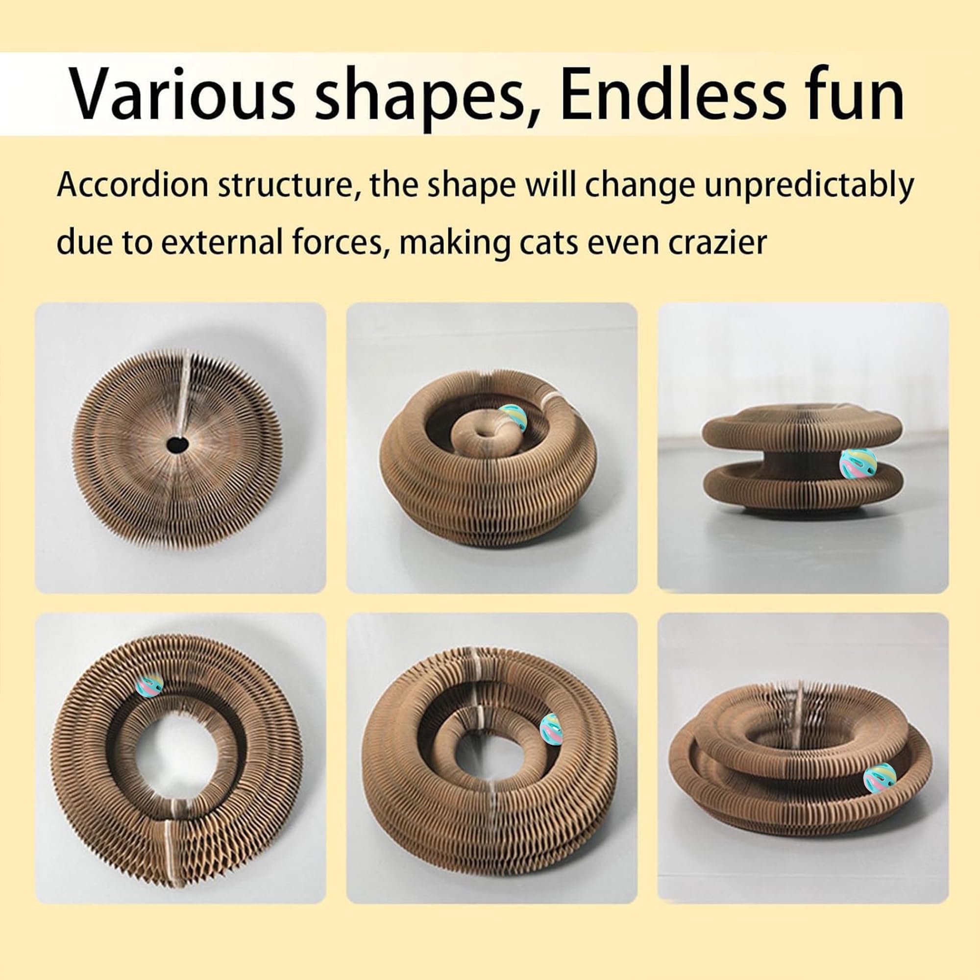 لوح خدش للقطط من تي اس دبليو سي بي واي واي ال بي، لعبة تفاعلية داخل المنزل مع كرة