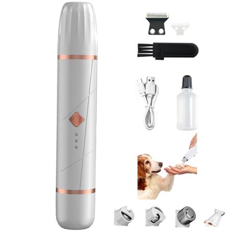 مبرد أظافر كلاب كهربائي، ماكينة قص شعر لحيوانات أليفة، أداة تشذيب للقطط مع ضوء LED، هادئة لاسلكية قابلة لإعادة الشحن للعناية بمخالب الكفوف وتنعيمها بدون ألم لكلاب وجراء وقطط صغيرة من جلوك لوز