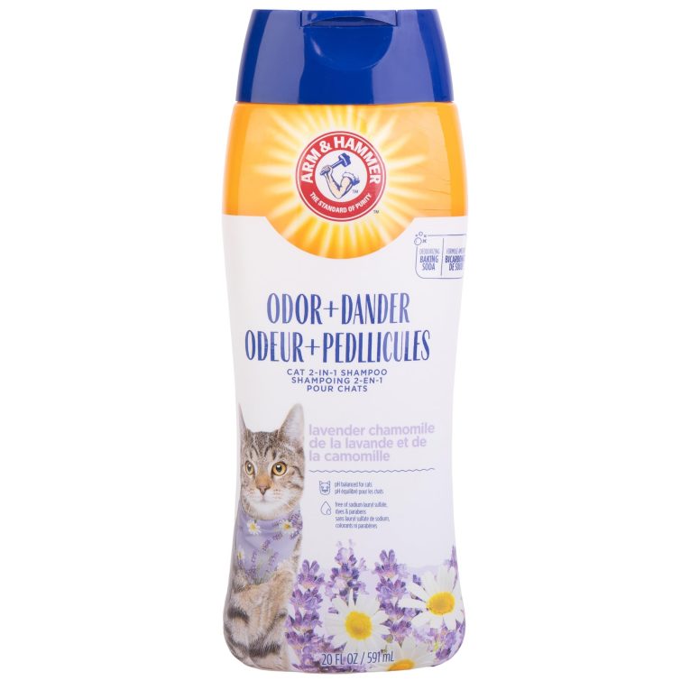 محلول العناية بازالة الروائح الكريهة وتقليل الوبر للقطط من ارم اند هامر | شامبو ورغوة للقطط | شامبو للقطط | شامبو للقطط مع صودا الخبز FF12838