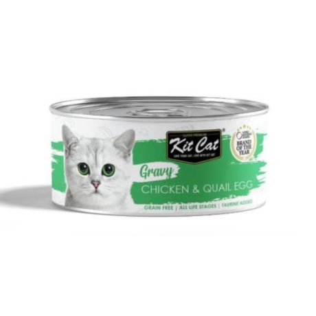 مرق الدجاج وبيض السمان من كيت كات، 70 جرام، بالغ