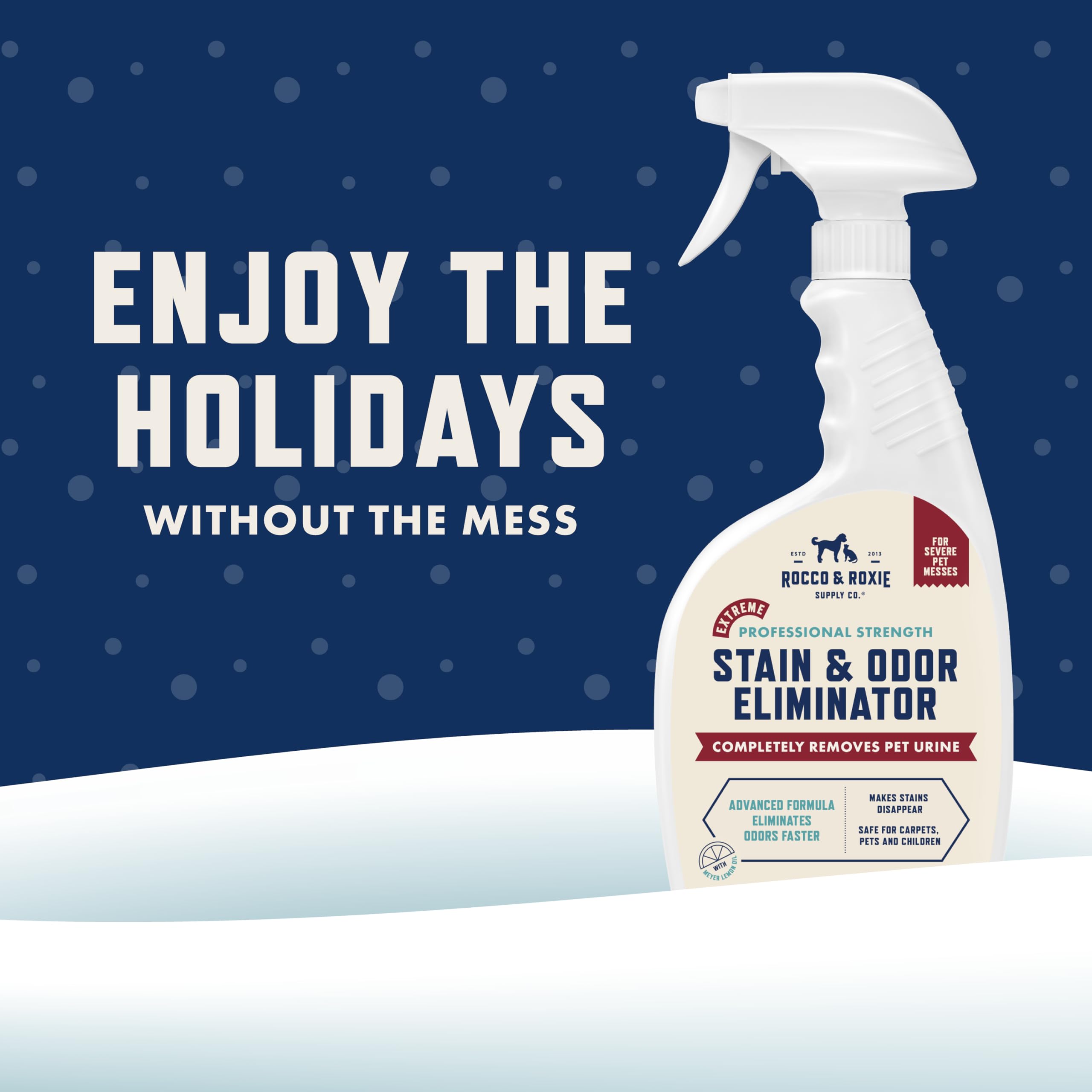 مزيل البقع والروائح الكريهة من روكو اند روكسي لرائحة قوية، منظف انزيم بول الحيوانات الاليفة، مزيل البقع لفضلات الكلاب والقطط، بخاخ منظف السجاد الانزيمي للمنزل والتدريب على استخدام النونية