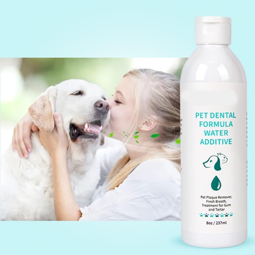 مزيل الجير لاسنان الكلاب والقطط | والجير الطبيعي 100% للحيوانات الاليفة يدعم صحة اللثة والاسنان | مضاف الماء للاسنان برائحة منعشة