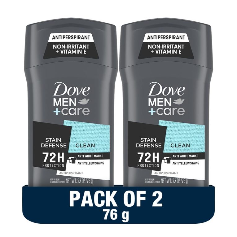مزيل عرق ستيك من دوف رجال+كير برائحة نظيفة للرجال، سعة 76 غرام، حماية لمدة 72 ساعة مع فيتامين E ومقاوم للبقع