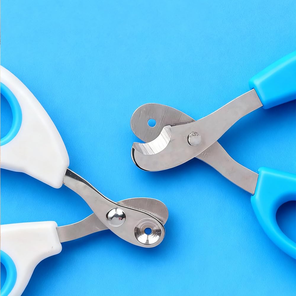 مقص اظافر للحيوانات الاليفة للقطط من الستانلس ستيل مع فتحة دائرية وشفرة هلالية، مقص اظافر للحيوانات الاليفة بقبضة مريحة، امنة وسهلة الاستخدام (برتقالي)