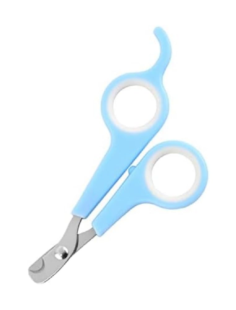 مقص اظافر للحيوانات الاليفة من قطعة واحدة، مقص للعناية بمخالب الكلاب والقطط، من الستانلس ستيل - للحيوانات الاليفة الصغيرة والمتوسطة، بينك وابيض