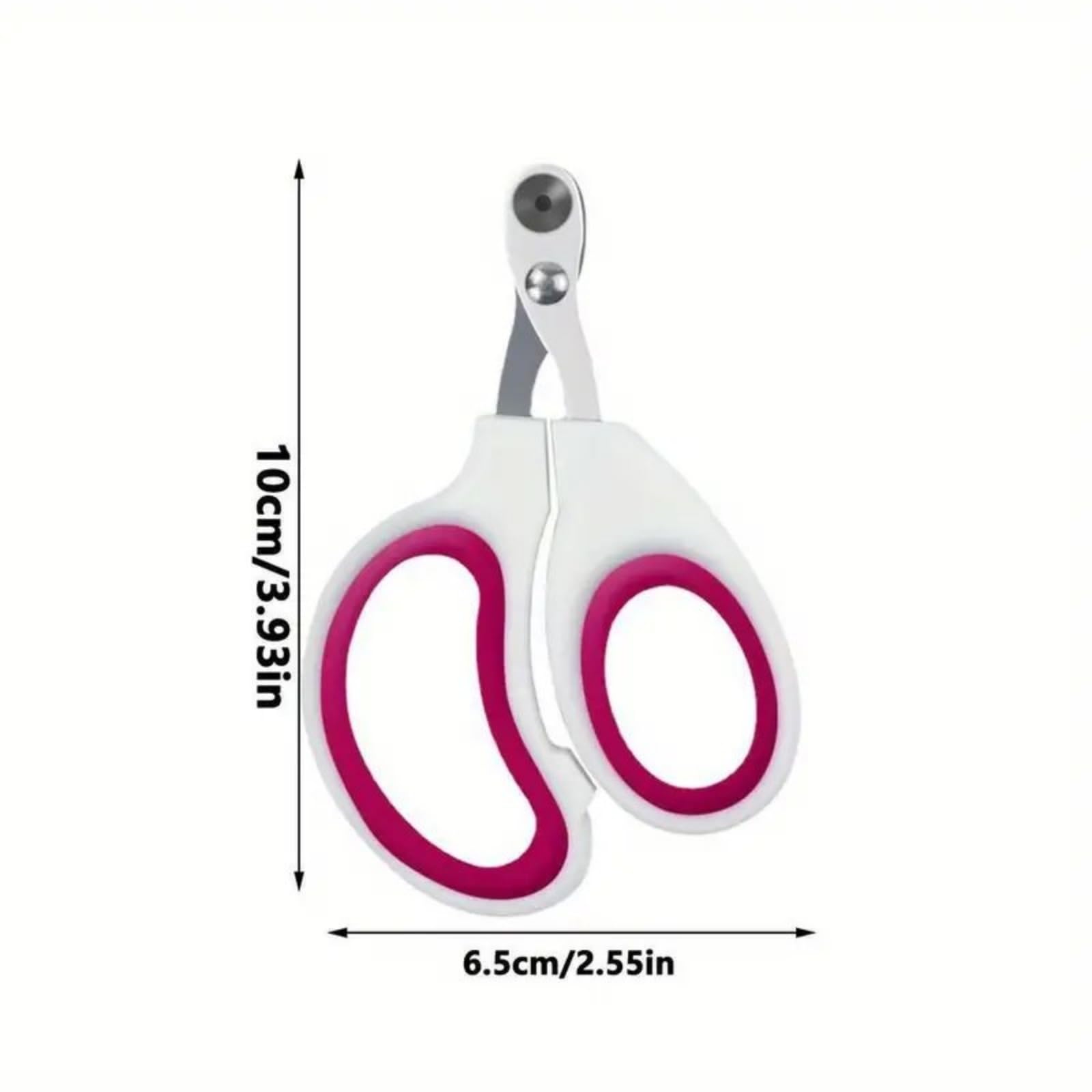 مقص اظافر للحيوانات الاليفة، مقص للقطط والكلاب من الستانلس ستيل مع واقي امان، اداة حلاقة احترافية لقص المخالب بدقة (احمر)