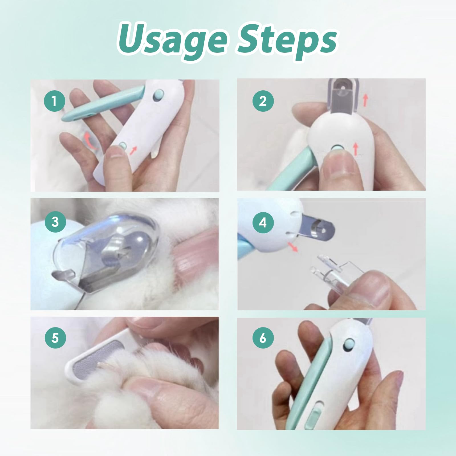 مقص اظافر يدوي للحيوانات الاليفة بمقبض مريح امن وحاد وغير كهربائي للكلاب والقطط