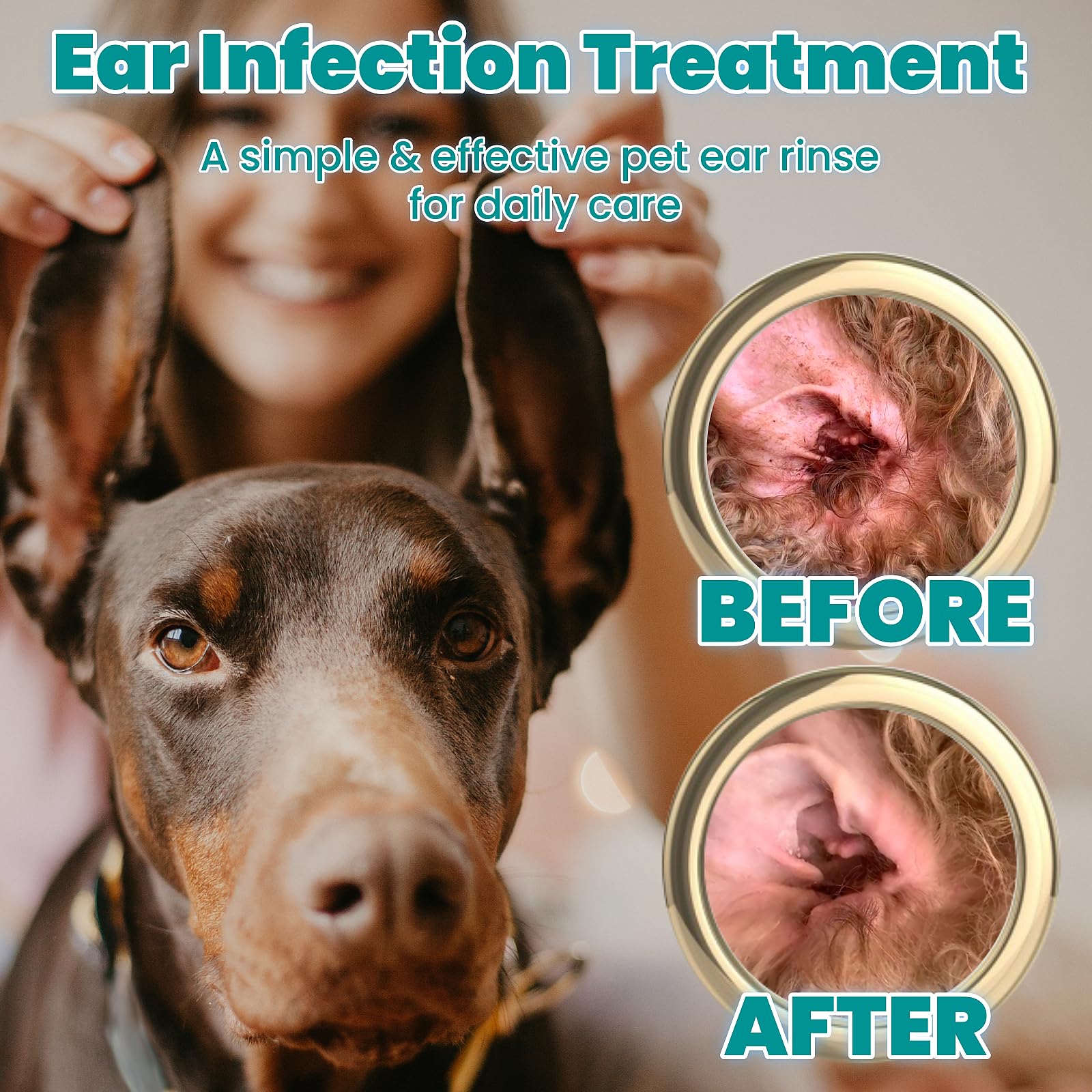 مناديل مبللة لتنظيف الاذن والاصابع من ميدوويدو، 60 قطعة، منظف اذن الكلب، مجموعة العناية بالكلاب والقطط، وسادات تنظيف العين ناعمة وسهلة، تزيل الشمع والاوساخ وتمنع الروائح الكريهة والحكة وغير المهيجة