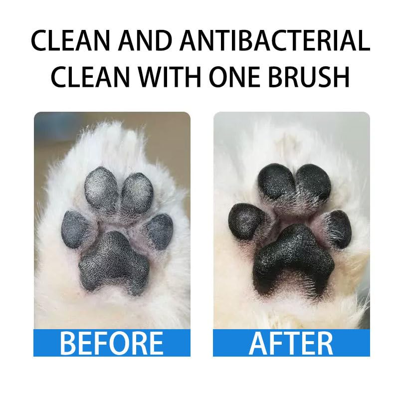 منظف مخالب الكلاب والقطط، 150 مل، منظف رغوي سحري خالي من الشطف، شامبو جاف وفرشاة قدم مع مستخلص جوز الهند، غسيل للتحكم في الرائحة، مناسب للجراء