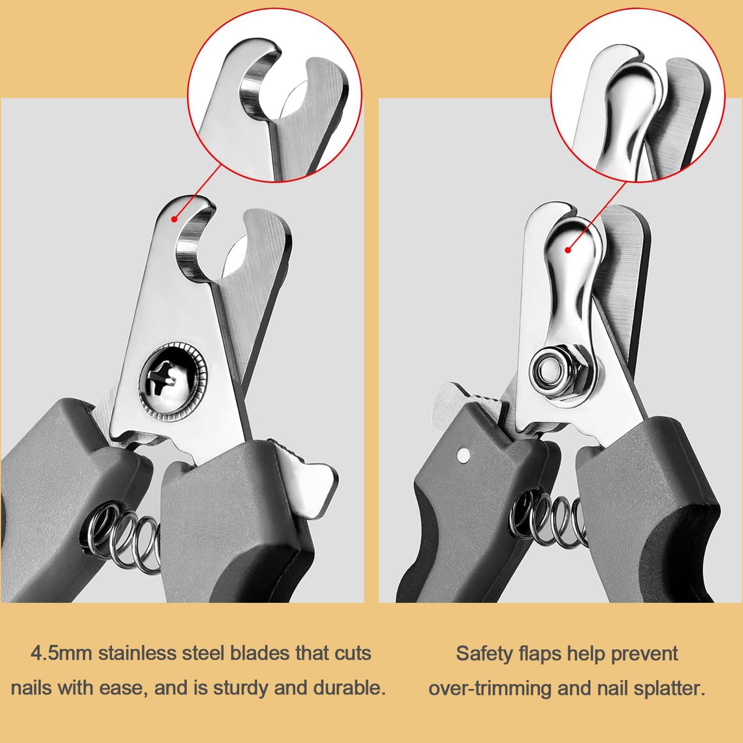 YSYONBOE 3 in 1 Claw Scissors for Dogs Cats Nail Clippers with Nail File Stainless Steel Claw Pliers for Beginners Cat Claws Cutter for Pets Claw Care