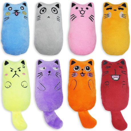 العاب قطط بالنعناع البري، لعبة مضغ مخملية ناعمة للقطط في الاماكن المغلقة، لعبة تسنين تفاعلية للقطط