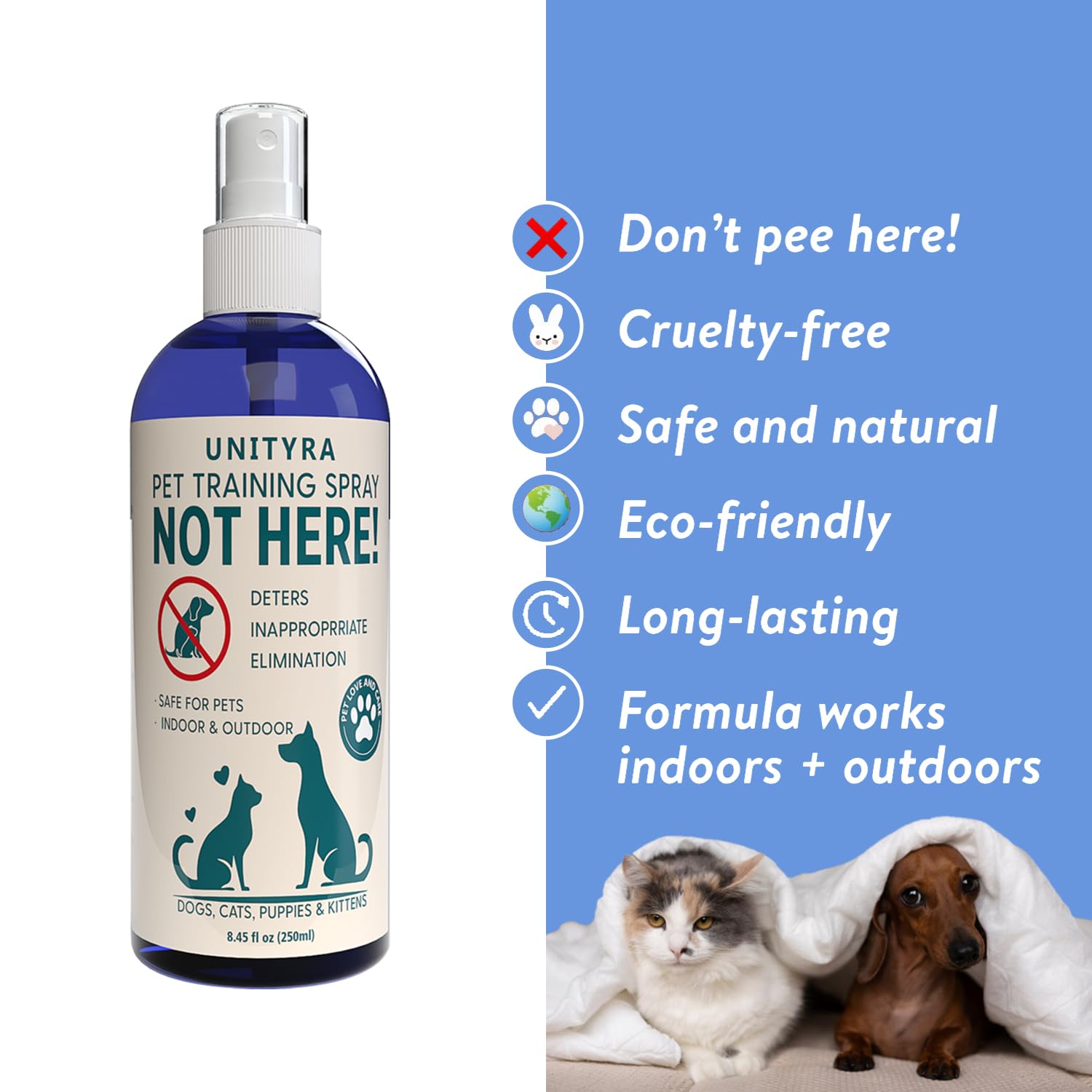 بخاخ نوت هير للكلاب والقطط والجراء - مانع بول الحيوانات الاليفة والمضغ - بخاخ طارد للتبول داخل المنزل وخارجه - يمنع التبول والتبرز - تدريب على استخدام النونية وتصحيح السلوك للسجاد والارضيات