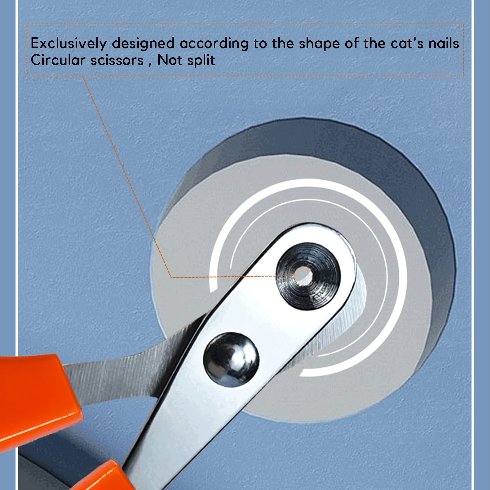 قصافة اظافر القطط ذات الفتحات الدائرية من ترومون - تجنب قص اظافر الحيوانات الاليفة بشكل مفرط للقطط شديدة النشاط التي تحب المعاناة - اداة حلاقة احترافية للقطط الصغيرة (2 ملم - برتقالي)