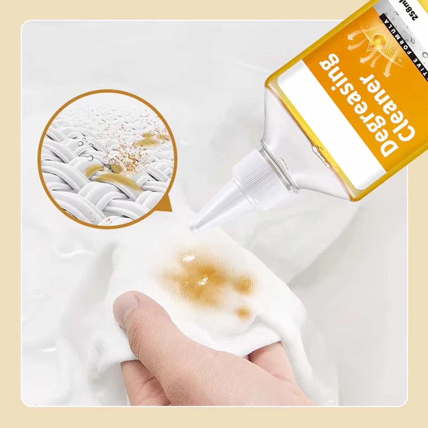 مزيل البقع الزيتية القوي للملابس - تركيبة انزيمية نشطة لبقع الطعام والمشروبات والشحوم، مزيل فعال للبقع للملابس - زجاجتان