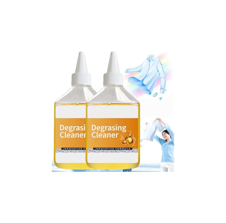 مزيل البقع الزيتية القوي للملابس - تركيبة انزيمية نشطة لبقع الطعام والمشروبات والشحوم، مزيل فعال للبقع للملابس - زجاجتان