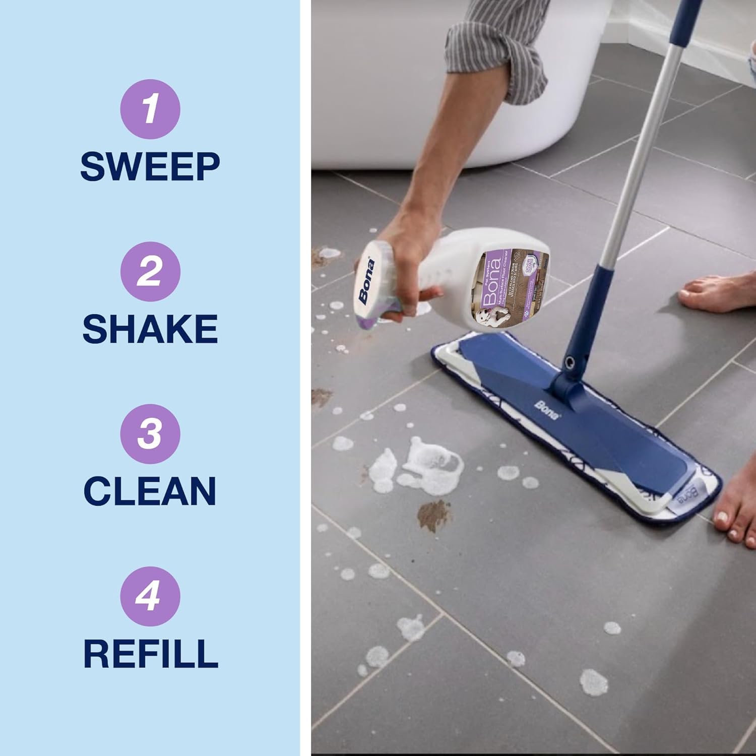 بونا منظف الارضيات متعدد الاسطح للقطط؛ 32 اونصة