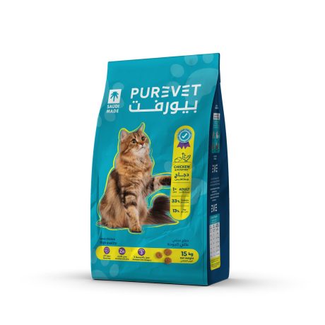 بيورفت طعام قطط جاف للقطط البالغة بنكهة ( الدجاج والبطاطس) 3 كيلو