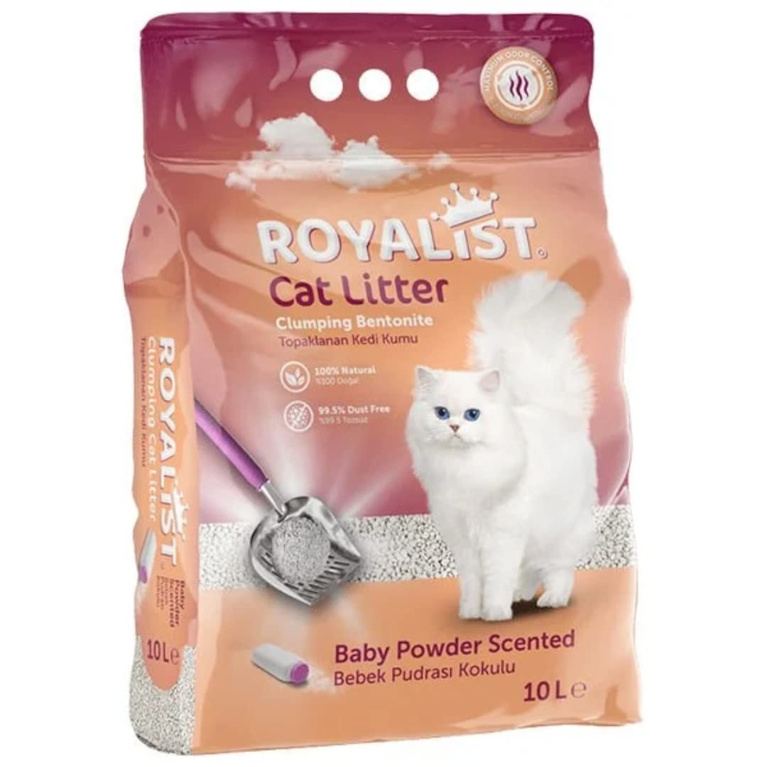 رمل فضلات القطط برائحة ليتر بيبي من روياليست، سعة 10 لتر