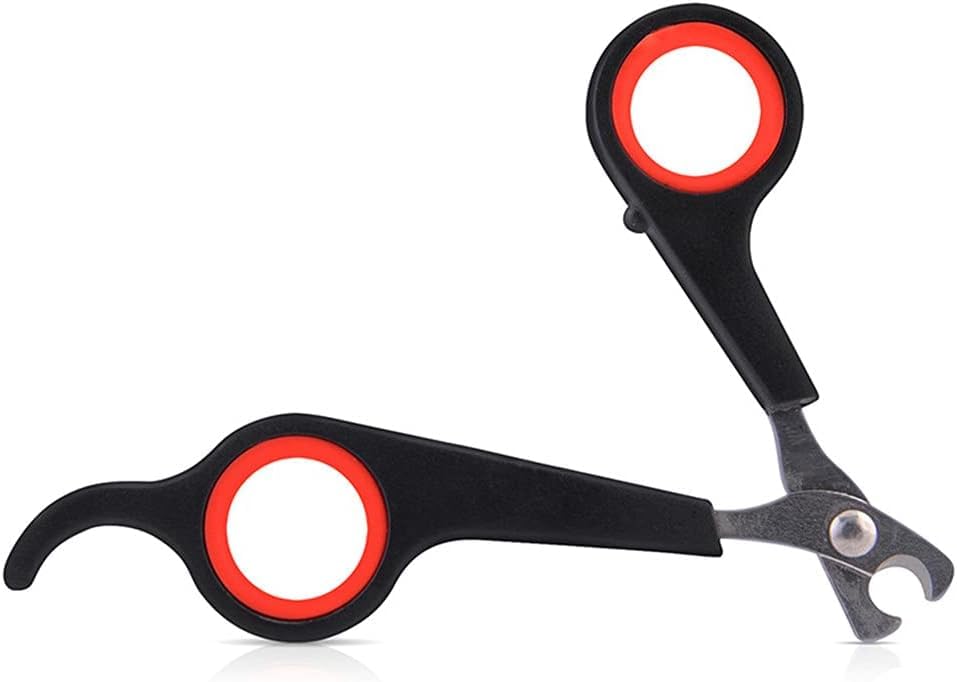 قصافة أظافر من مومو بير للقطط والحيوانات الصغيرة والخنازير الغينية والطيور والجراء والأرانب، أسود مع أحمر