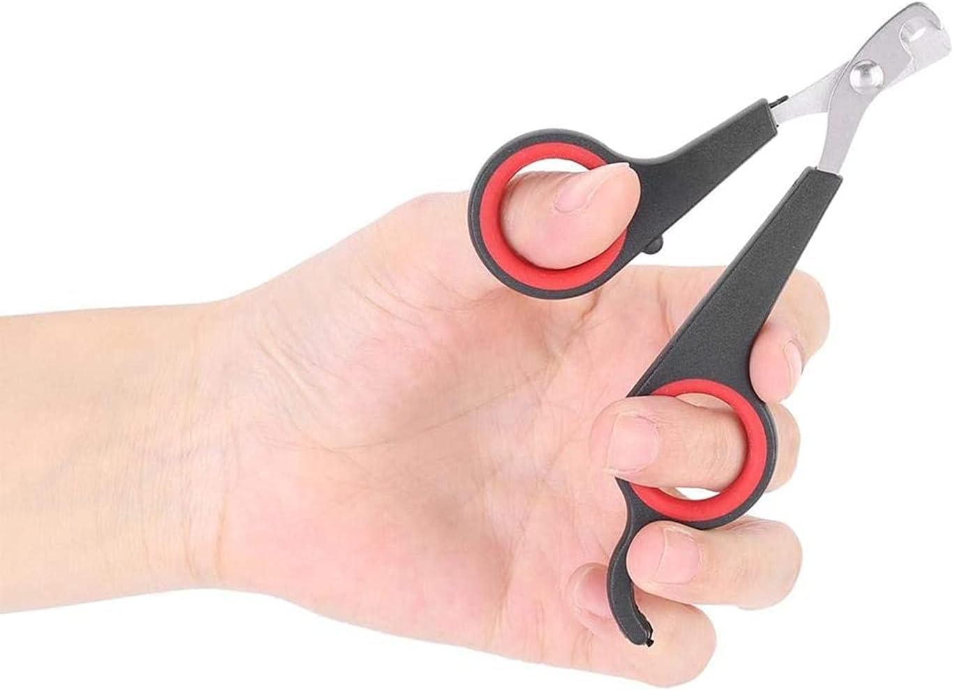 قصافة أظافر من مومو بير للقطط والحيوانات الصغيرة والخنازير الغينية والطيور والجراء والأرانب، أسود مع أحمر