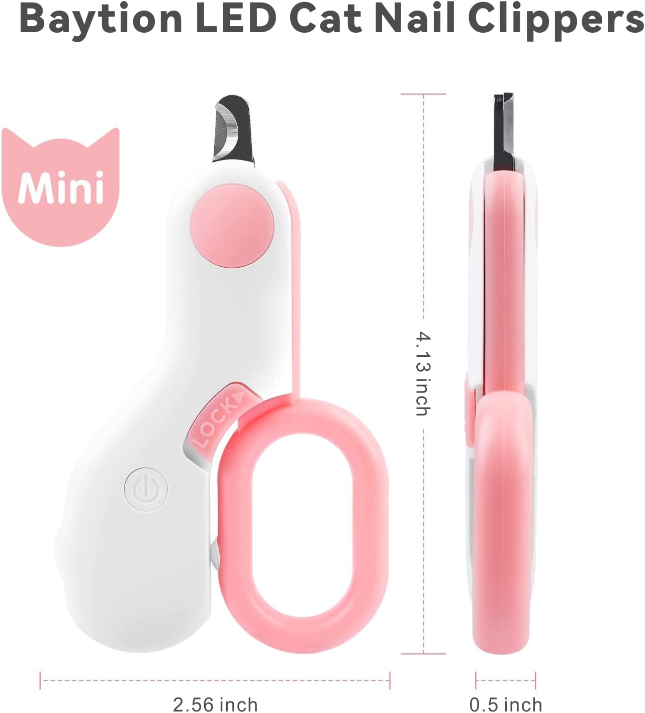 مقص صغير لاظافر الحيوانات الاليفة قصافة اظافر مزودة بضوء LED لتشذيب القطط لتجنب القص الزائد مناسبة للهررة والارانب والطيور والحيوانات الصغيرة الاخرى تجميل من فيسمول