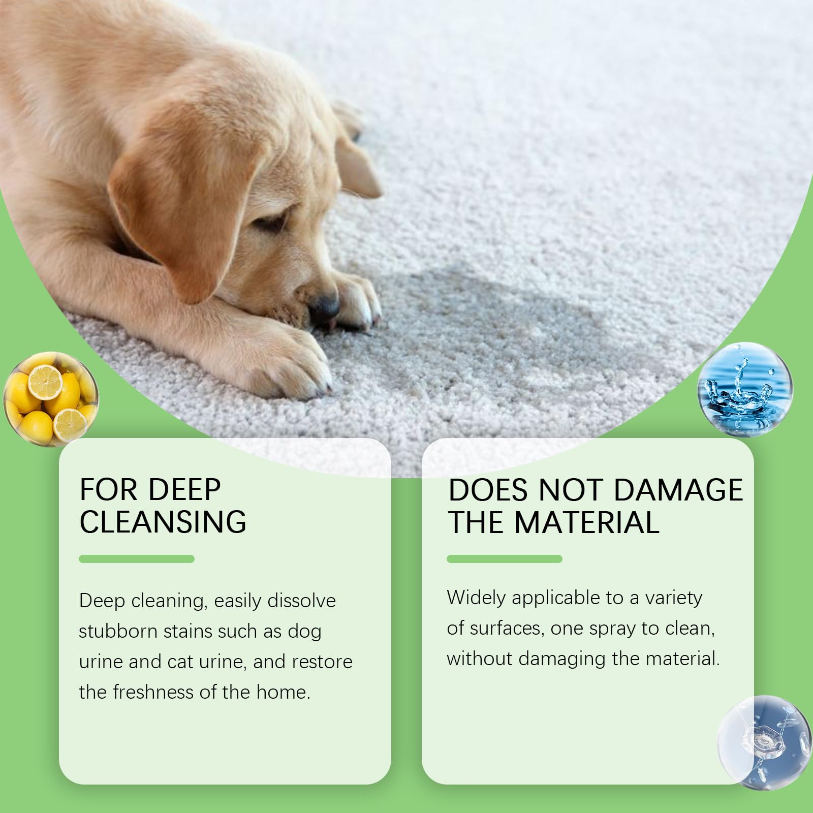بخاخ قوي لازالة الروائح الكريهة للحيوانات الاليفة بتركيبة انزيمية متطورة لبول الكلاب والقطط للسجاد، مزيل للروائح الكريهة لفضلات القطط والسجاد، لطيف وامن للحيوانات الاليفة