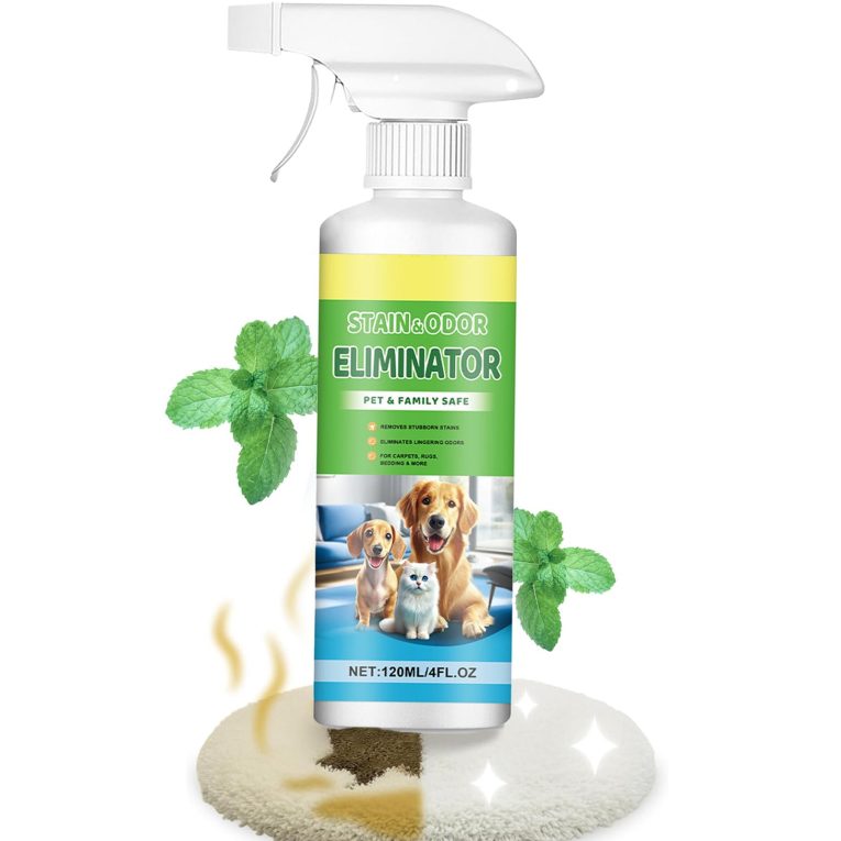 بخاخ قوي لازالة الروائح الكريهة للحيوانات الاليفة بتركيبة انزيمية متطورة لبول الكلاب والقطط للسجاد، مزيل للروائح الكريهة لفضلات القطط والسجاد، لطيف وامن للحيوانات الاليفة