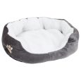قطعة واحدة من سرير الحيوانات الأليفة الدافئ، وسادة للحيوانات الاليفة قابلة للازالة، وسادة ناعمة ومستديرة، مستلزمات الحيوانات الاليفة للكلاب الصغيرة والقطط، لون رمادي، اصدار جديد وشائع