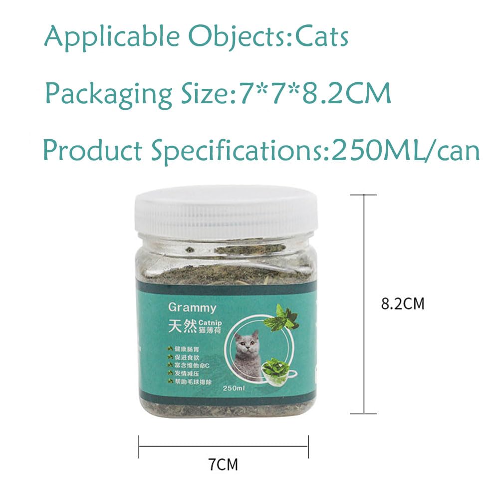 نبات القطط (كاتنيب) من انيوان، كاتنيب طبيعي للقطط، يستخدم كوجبة خفيفة أو لملء ألعاب القطط، كاتنيب يمكنه تنظيف الفم، جاف ومختوم، سهل التخزين (250 مل)