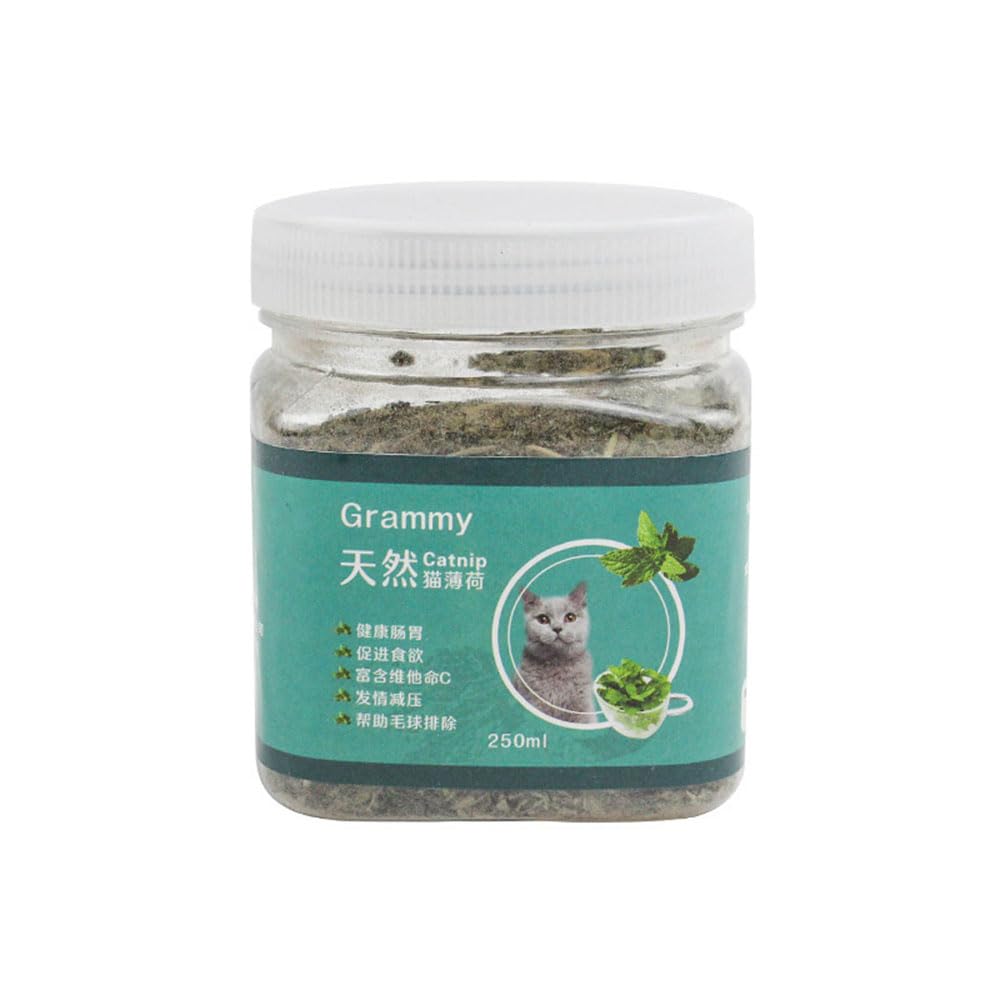 نبات القطط (كاتنيب) من انيوان، كاتنيب طبيعي للقطط، يستخدم كوجبة خفيفة أو لملء ألعاب القطط، كاتنيب يمكنه تنظيف الفم، جاف ومختوم، سهل التخزين (250 مل)